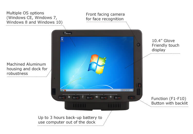 FM10 Compact 10” truck PC with option for heater or freeze applications